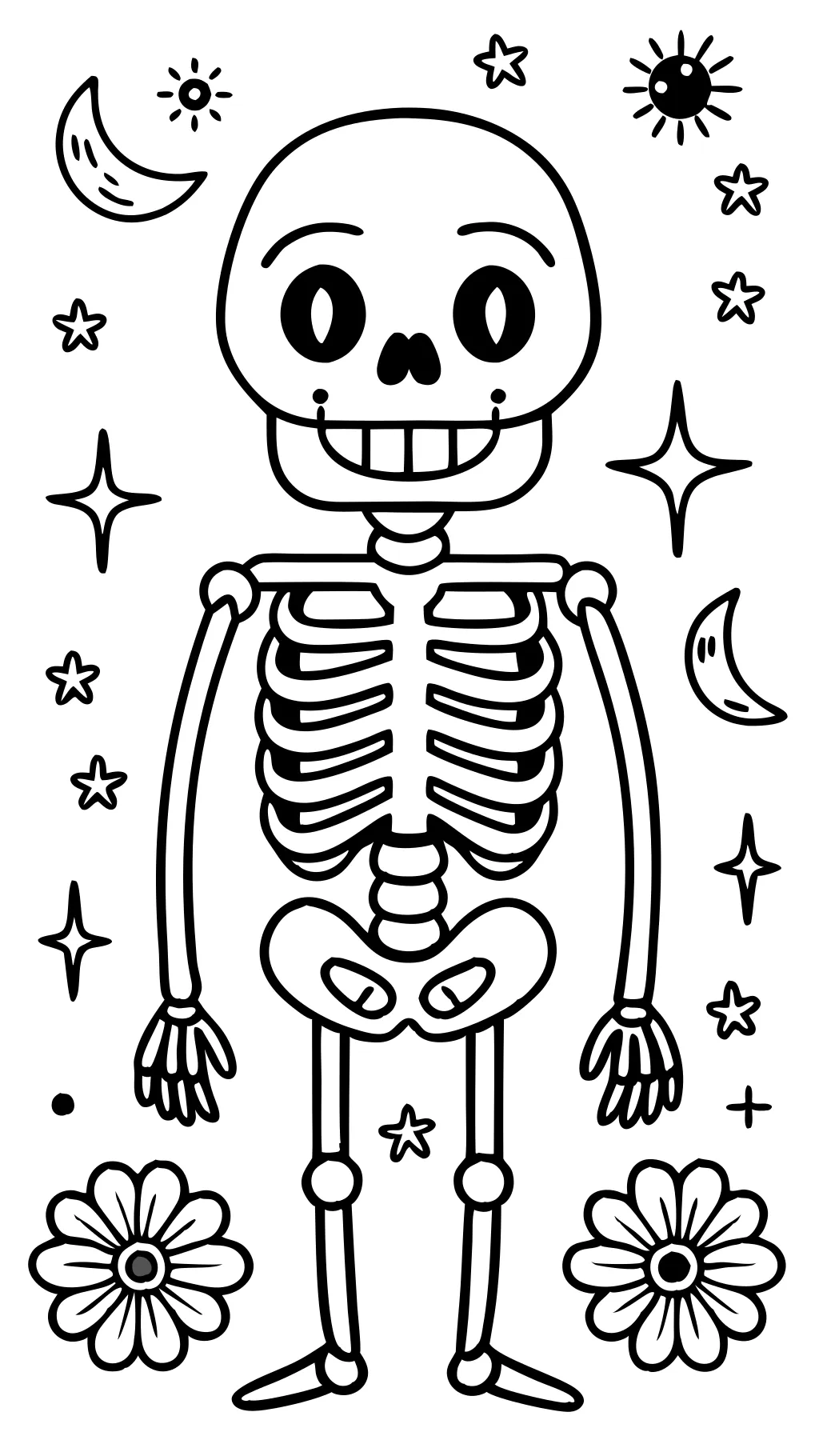 coloring pages skeleton